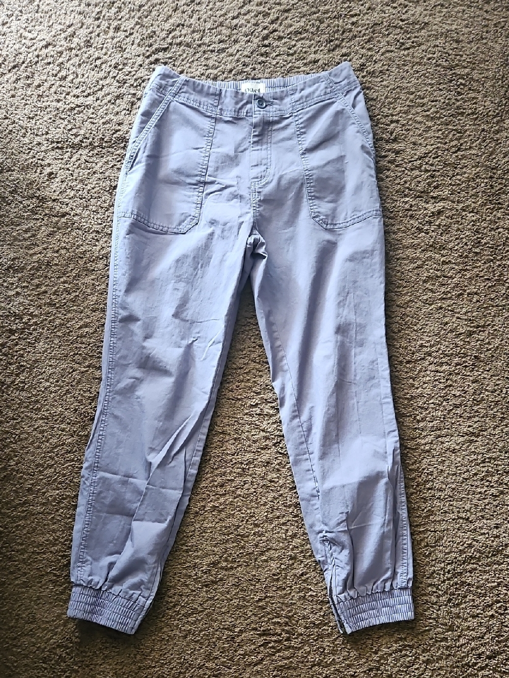 Pact Woven Twill Utility Joggers M Grey